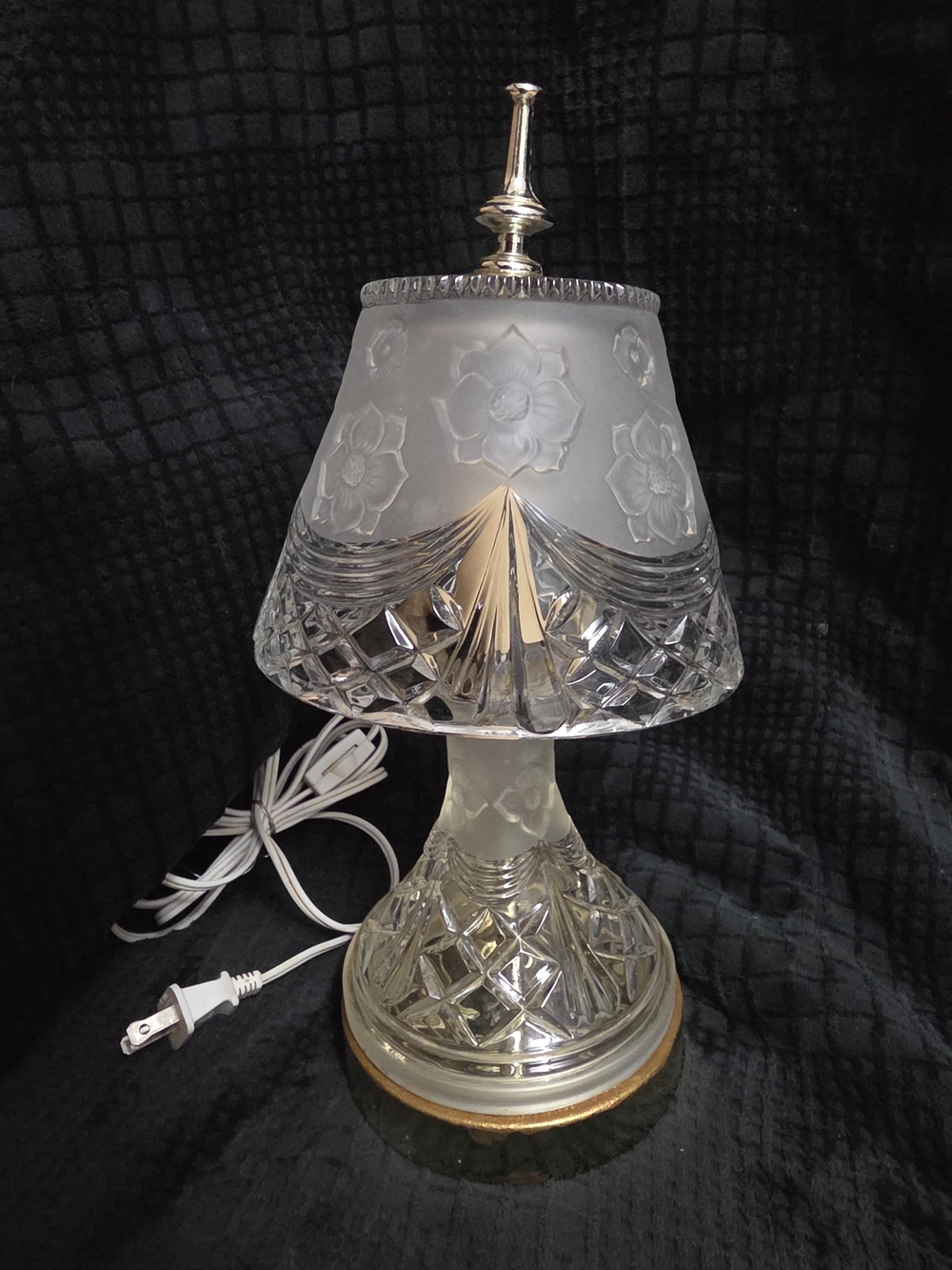 Vintage Princess House Highlights Crystal Boudoir Lamp